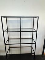 IKEA Vittsjo Vitrinekast Zwart, Huis en Inrichting, Kasten | Vitrinekasten, Ophalen, Met plank(en), Gebruikt, 50 tot 100 cm