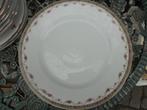 10 x Dinerbord Lantain Thewes Breda met roze roosjes rand, Ophalen of Verzenden