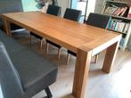 Mooie robuuste eiken eettafel 240 x 100 cm 8 persoons, Huis en Inrichting, Tafels | Eettafels, Gebruikt, 100 tot 150 cm, 200 cm of meer