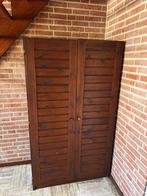 Vintage Houten Kledingkast, Ophalen, Gebruikt, 50 tot 100 cm, 150 tot 200 cm