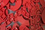 Lego 2x2 round tile (macaroni), Dark red (per 50), Verzenden, Nieuw, Losse stenen, Lego