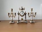 Antieke pendule met kandelaars, Antiek en Kunst, Antiek | Klokken, Ophalen