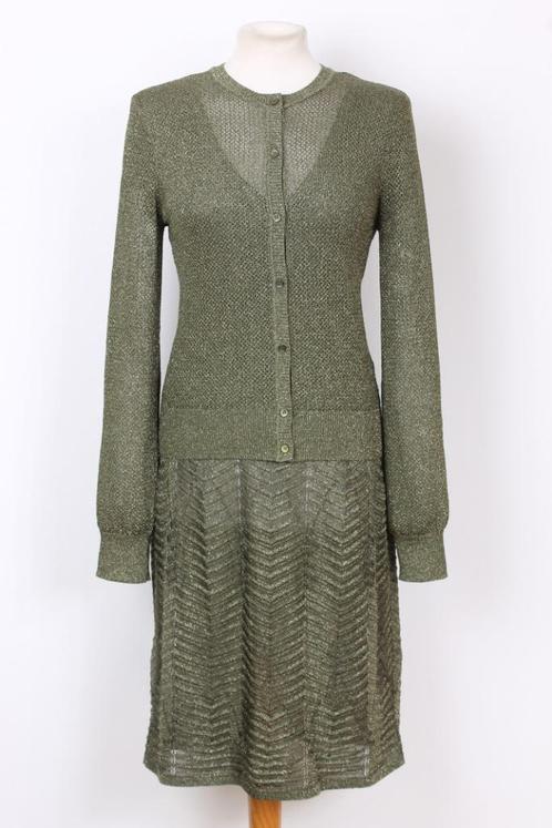 Set met gouddraad van MISSONI maat M, Kleding | Dames, Jurken, Zo goed als nieuw, Maat 42/44 (L), Groen, Knielengte, Verzenden