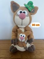 Gehaakte kangaroo met baby, Kinderen en Baby's, Speelgoed | Knuffels en Pluche, Ophalen of Verzenden, Nieuw, Overige typen