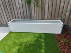 Stalen Plantenbak Wit - Bloembak Staal - 250 x 50 x 50 cm, Ophalen, Vierkant, Nieuw, Metaal