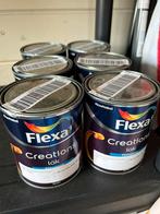 Flexa Creations zwart 6 liter zijdeglans, Nieuw, Lak, Ophalen of Verzenden, Zwart