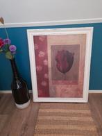Groot schilderij tulp vintage, Ophalen, 50 tot 75 cm, 125 cm of meer, Zo goed als nieuw