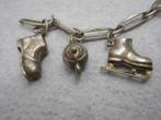 zilveren closed forever armband met 9 bedels nr.554, Met bedels of kralen, Ophalen of Verzenden, Zo goed als nieuw, Zilver