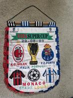 Origineel  Vaantje UEFA SUPER CUP 2003 AC MILAN-FC PORTO, Ophalen of Verzenden, Zo goed als nieuw, Buitenlandse clubs, Vaantje of Sjaal