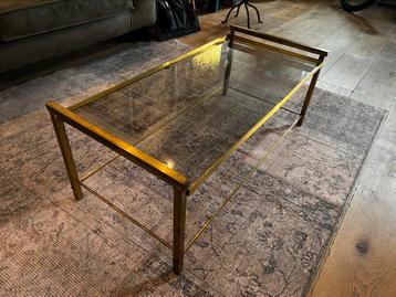 95x45x38 vintage tafel smokeglas beschikbaar voor biedingen