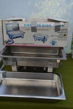 Chafing dish set Fiora RVS met bakken hoog en laag warmhoud, Huis en Inrichting, Ophalen of Verzenden, Gebruikt