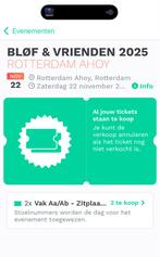 Bløf & vrienden 2025 op 22 november, 2 kaarten (zitplaatsen), Tickets en Kaartjes, Twee personen, November