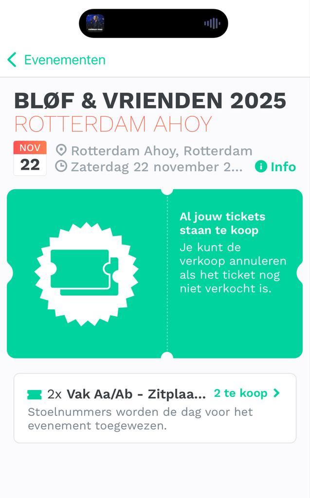 Bløf & vrienden 2025 op 22 november, 2 kaarten (zitplaatsen), Tickets en Kaartjes, Concerten | Overige, Twee personen, November