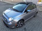 Fiat 500 E met glazen schuifkanteldak, Gebruikt, Zwart, 4 stoelen, Leder en Stof