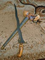 Antieke Keris Gajah 5 Luk Kinatah Goud Keleng Djogja SVA95, Verzenden