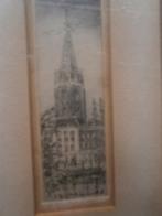GROTEKERK in den Haag, Mini etsje van Eugene RENSBURG, Antiek en Kunst, Ophalen