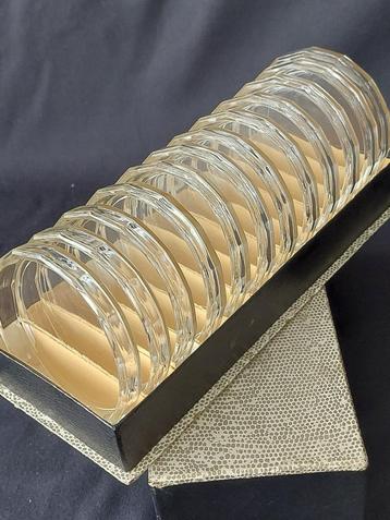 vintage glazen Onderzetters Glas ( org. doosje) beschikbaar voor biedingen