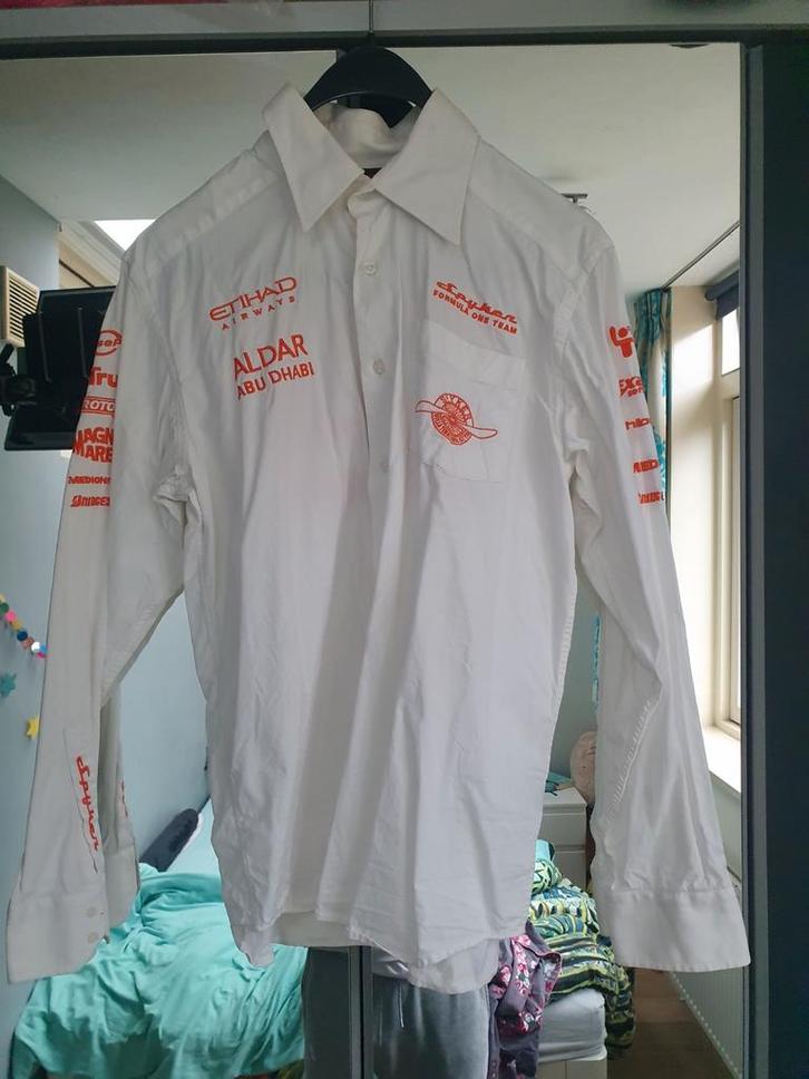 Spyker F1 Team Overhemd, Kleding | Heren, Overhemden, Zo goed als nieuw, Overige halswijdtes, Wit, Ophalen of Verzenden
