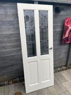 Cando Stompe binnendeur met glas in lood, Doe-het-zelf en Verbouw, Ophalen, Gebruikt, 80 tot 100 cm, Binnendeur