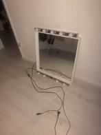 Make up spiegel  met lampen boven en beneden, Huis en Inrichting, Woonaccessoires | Spiegels, Ophalen of Verzenden, Rechthoekig