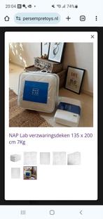 Nap lab zwaartedeken verzwaringsdeken + witte wasbare hoes, Huis en Inrichting, Woonaccessoires | Plaids en Woondekens, Zo goed als nieuw