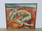 Miek Annemieke Dicke schilderij naakt blood 60x70cm Curaçao, Ophalen
