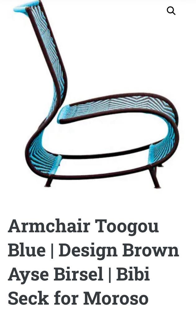 Toogou stoel van Moroso, uit de collectie M’Afrique, Huis en Inrichting, Fauteuils, Zo goed als nieuw, Ophalen
