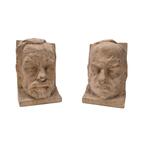 Franse gipsen boekensteunen van Joanny Durand, begin 1900, Ophalen of Verzenden