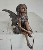 Bronzen beeld/ ZITTEND ELFJE /FEE / ENGEL, Antiek en Kunst, Kunst | Beelden en Houtsnijwerken, Ophalen of Verzenden