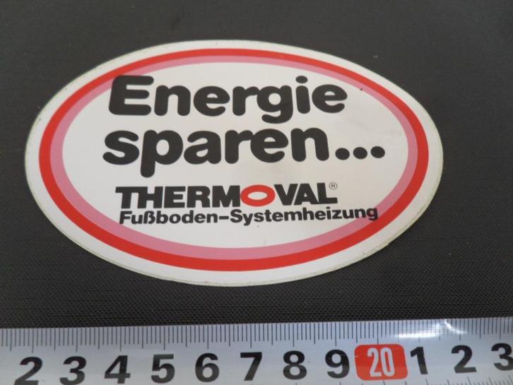 sticker Energie sparen THERMOVAL fußboden Systemheizung, Verzamelen, Stickers, Zo goed als nieuw, Ophalen