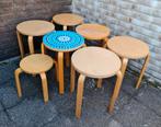 Ikea Frosta krukken 6 grote + 1 kleine kruk goede staat, Huis en Inrichting, Krukjes, Ophalen, Gebruikt, Hout