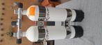 Dubbel 7 300 bar met Tecline wing plus rvs backplate, Watersport en Boten, Duiken, Ophalen of Verzenden, Duikfles