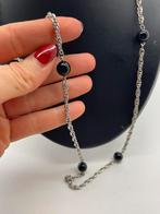 A78 Prachtige 800 zilveren ketting onyx, Sieraden, Tassen en Uiterlijk, Antieke sieraden, Ophalen of Verzenden, Zilver, Ketting