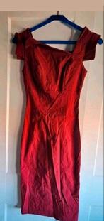 Rood jurk maat S, Kleding | Dames, Jurken, Maat 38/40 (M), Ophalen of Verzenden, Zo goed als nieuw, Knielengte