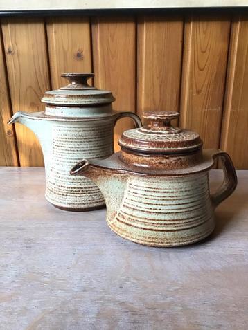 Vintage Aardewerk Koffie- en Theepot Set 1960/70s beschikbaar voor biedingen