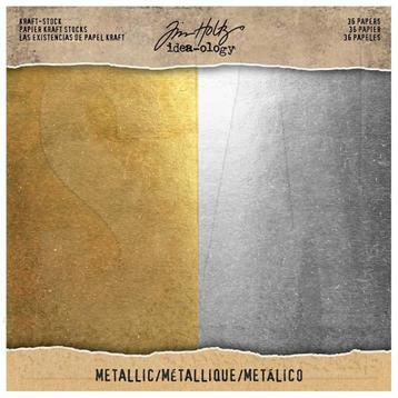 NIEUW Ideaology Kraft Stock Metallic Pad 8X8 van Tim Holtz beschikbaar voor biedingen