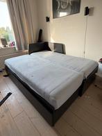 Bed ikea zwart uittrekbaar met 2 lade, 90 cm, Eenpersoons, Zwart, Ophalen of Verzenden
