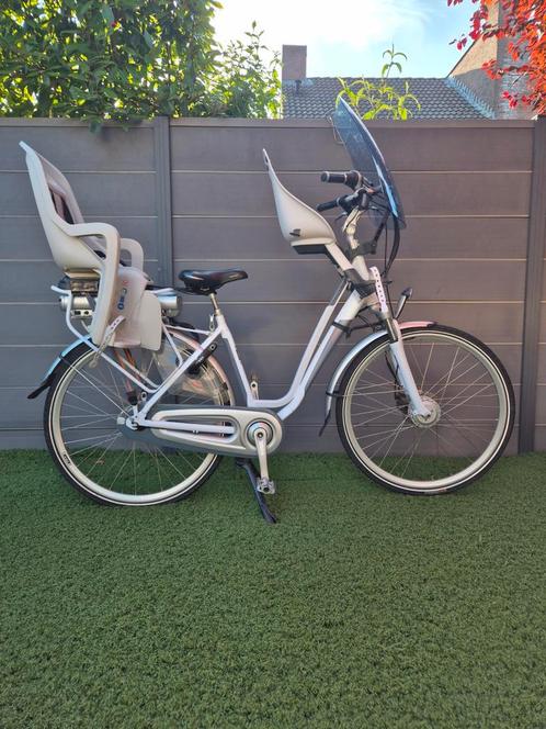 Amslod Carlton SE E-bike met kinderzitjes, Fietsen en Brommers, Elektrische fietsen, Gebruikt, Ophalen