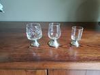 Borrel glas met zilver voet, Verzamelen, Glas en Borrelglaasjes, Ophalen, Zo goed als nieuw, Borrel- of Shotglas