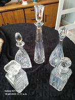 Te koop 5 mooie geslepen karaffen, Antiek en Kunst, Antiek | Glas en Kristal, Ophalen