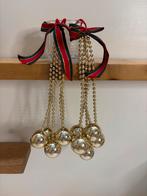 Vintage Gouden Decoraties met Kralen 2 stuks, Ophalen of Verzenden, Zo goed als nieuw