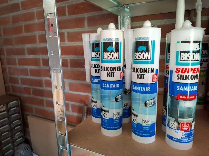 Bison Siliconenkit + Bison super sanitairkit, Doe-het-zelf en Verbouw, Isolatie en Afdichting, Nieuw, Overige materialen, Minder dan 4 cm