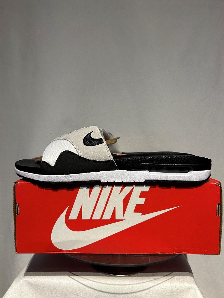 NIEUW! Maat 52,5 - Nike Air Max 1 Slide White Black