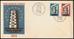 Nederland FDC E27 Zonder Adres, Europazegels 1956, Ophalen of Verzenden, Onbeschreven, Nederland