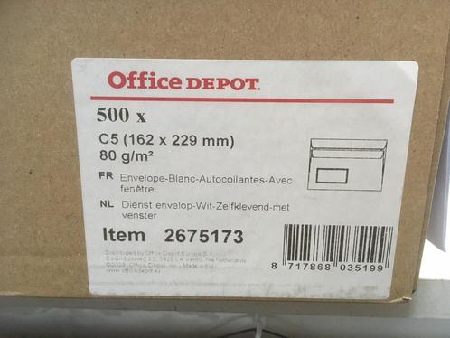 C5 zelfklevende vensterenveloppen, bijna volle doos v 500 st, Diversen, Papierwaren, Nieuw, Ophalen of Verzenden