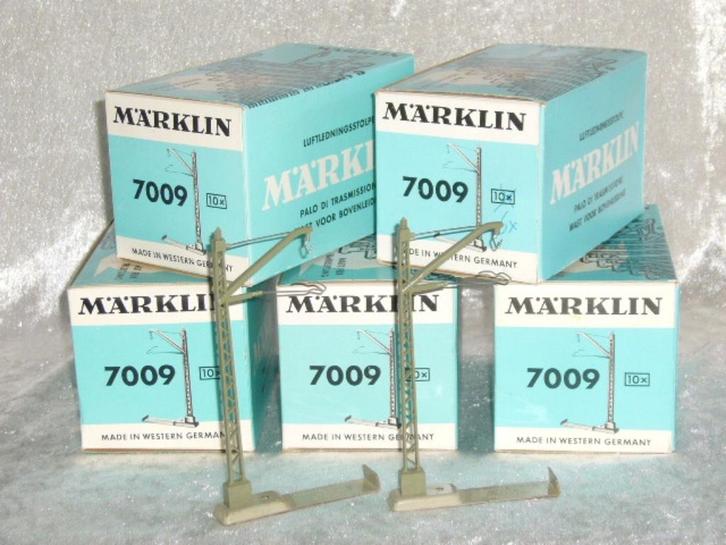 Märklin 7009 Bovenleidingmast Met Voet M-Rails Doosje 10 St, Hobby en Vrije tijd, Modeltreinen | H0, Nieuw, Overige typen, Wisselstroom