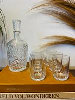 Vintage set Italiaans design Karaf met 6 Glazen Nieuwstaat, Antiek en Kunst, Antiek | Glas en Kristal, Ophalen of Verzenden