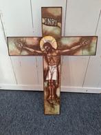 Opaline Kruisbeeld met Christus, Antiek en Kunst, Antiek | Religie, Ophalen of Verzenden