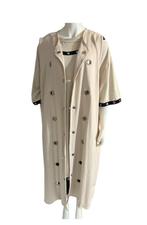 Nieuw Mouwloos lang vest beige met ringen mt 52-54-56-58, Kleding | Dames, Grote Maten, Ophalen of Verzenden, Nieuw, Beige, Trui of Vest