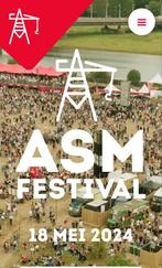 Kaartjes tickets ASM festival 18 mei, Tickets en Kaartjes, Overige Tickets en Kaartjes, Twee personen